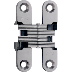 SOSS 204 Invisible Hinge for 3/4 Inch Minimum Door Thickness, 1/2 Inch Width x 2-3/8 Inch Height x 23/32 Inch Depth, Bright Stainless