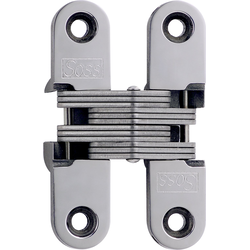  SOSS 208 Invisible Hinge for 1 Inch Minimum Door Thickness, 5/8 Inch Width x 2-3/4 Inch Height x 29/32 Inch Depth, Bright Stainless