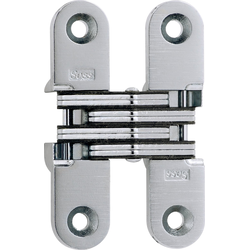  SOSS 208 Invisible Hinge for 1 Inch Minimum Door Thickness, 5/8 Inch Width x 2-3/4 Inch Height x 29/32 Inch Depth, Satin Chrome