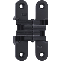 SOSS 212 Invisible Hinge for 1-1/8 Inch Minimum Door Thickness, 3/4 Inch Width x 3-3/4 Inch Height x 1-5/64 Inch Depth, Black E-Coat