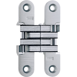  SOSS 212 Invisible Hinge for 1-1/8 Inch Minimum Door Thickness, 3/4 Inch Width x 3-3/4 Inch Height x 1-5/64 Inch Depth, Satin Chrome