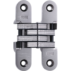 SOSS 216 Invisible Hinge for 1-3/8 Inch Minimum Door Thickness, 1 Inch Width x 4-5/8 Inch Height x 1-15/32 Inch Depth, Satin Nickel
