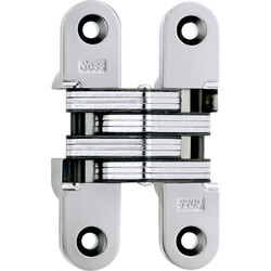  SOSS 216 Invisible Hinge for 1-3/8 Inch Minimum Door Thickness, 1 Inch Width x 4-5/8 Inch Height x 1-15/32 Inch Depth, Polished Chrome