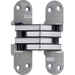  SOSS 218 Heavy Duty Invisible Hinge for 1-3/4 Inch Minimum Door Thickness, 1-1/8 Inch Width x 4-5/8 Inch Height x 1-41/64 Inch Depth, Unplated Metal