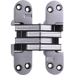  SOSS 218 Heavy Duty Invisible Hinge for 1-3/4 Inch Minimum Door Thickness, 1-1/8 Inch Width x 4-5/8 Inch Height x 1-41/64 Inch Depth, Satin Nickel