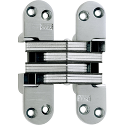  SOSS 218 Heavy Duty Invisible Hinge for 1-3/4 Inch Minimum Door Thickness, 1-1/8 Inch Width x 4-5/8 Inch Height x 1-41/64 Inch Depth, Satin Chrome