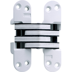  SOSS 218 Heavy Duty Invisible Hinge for 1-3/4 Inch Minimum Door Thickness, 1-1/8 Inch Width x 4-5/8 Inch Height x 1-41/64 Inch Depth, White