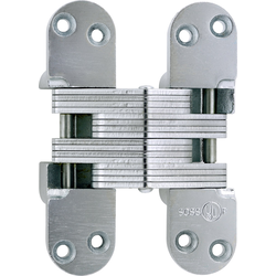  SOSS 220AS Fire Rated Heavy-Duty Invisible Hinge, 1-3/8 Inch Width x 5-1/2 Inch Height x 1-41/64 Inch Depth, Alloy Steel Satin Chrome