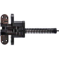  SOSS 220 Invisible Hinge with Closer, 1-3/8 Inch Width x 4-5/8 Inch Height x 1-41/64 Inch Depth plus 7-3/8 Inch Spring, 2 Inch Min. Door Width, Oil Rubbed Bronze