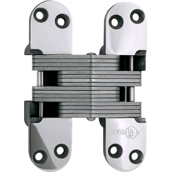  SOSS 220SS Stainless Steel Fire Rated Heavy-Duty Invisible Hinge, 1-3/8 Inch Width x 5-1/2 Inch Height x 1-41/64 Inch Depth, Bright Stainless Steel