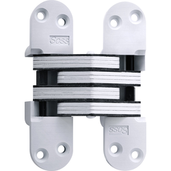  SOSS 220 Invisible Hinge, 1-3/8 Inch Width x 4-5/8 Inch Height x 1-41/64 Inch Depth, 2 Inch Min. Door Width, White