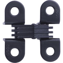 SOSS 303 Invisible Hinge for 11/16 Inch Minimum Thickness Doors, 1/2 Inch Width x 1-33/64 Inch Height x 41/64 Inch Depth, Black E-Coated