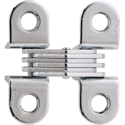 SOSS 303 Invisible Hinge for 11/16 Inch Minimum Thickness Doors, 1/2 Inch Width x 1-33/64 Inch Height x 41/64 Inch Depth, Satin Chrome
