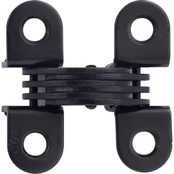 SOSS 314 Invisible Hinge for Metal Doors, 1/2 Inch Width x 1-33/64 Inch Height x 41/64 Inch Depth, Black E-Coated
