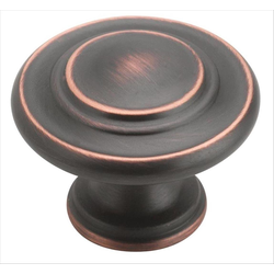 Inspirations 1-5/16 Inch Diameter Oil Rubbed Bronze Cabinet Knob