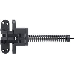  SOSS 418 Fire Rated Invisible Closer Hinge, 1-1/8 Inch Width x 4-39/64 Inch Height x 1-41/64 Inch Depth plus 7-3/8 Inch Closer, Alloy Steel Black E-Coated