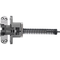  SOSS 418 Fire Rated Invisible Closer Hinge, 1-3/8 Inch Width x 5-1/2 Inch Height x 1-41/64 Inch Depth plus 7-3/8 Inch Closer, Bright Stainless Steel