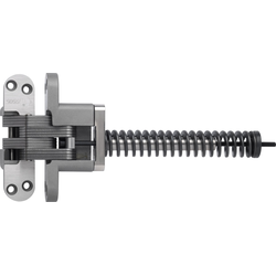  SOSS 418 Fire Rated Invisible Closer Hinge, 1-3/8 Inch Width x 5-1/2 Inch Height x 1-41/64 Inch Depth plus 7-3/8 Inch Closer, Satin Stainless Steel