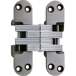  SOSS 418 Fire Rated Invisible Hinge, 1-1/8 Inch Width x 4-39/64 Inch Height x 1-41/64 Inch Depth, Unplated