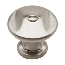 Ergo 1-3/8 Inch Diameter Brushed Nickel Cabinet Knob
