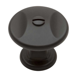 Ergo 1-3/8 Inch Diameter Modern Bronze Cabinet Knob
