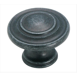 Inspirations 1-5/16 Inch Diameter Wrought Iron Dark Cabinet Knob