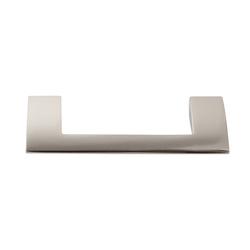 Angled Drop Pull 3 inch Center to Center Polished Nickel