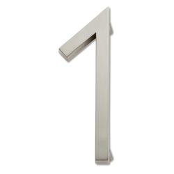 Modern Avalon House Number One Brushed Nickel