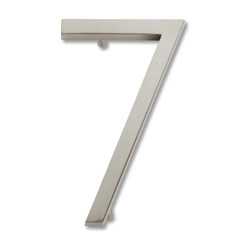 Modern Avalon House Number Seven Brushed Nickel