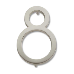 Modern Avalon House Number Eight Brushed Nickel