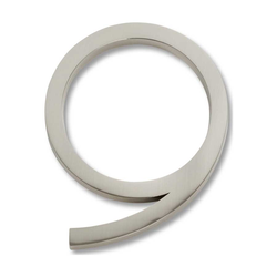 Modern Avalon House Number Nine Brushed Nickel