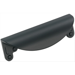 Inspirations 3 Inch Center to Center Flat Black Cabinet Cup Pull