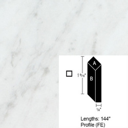 Wilsonart Bevel Edge, White Carrara, 4 ft (Pack of 3)