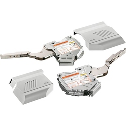 Aventos HK-S Tip-On Lift Mechanism with Cover, Power Factor 40 to 85, for Cabinet Height 7-3/8 to 24 Inch, Cabinet Width 25 to 72 Inch, Requires Clip Inline Mounting Plate and Tip-On Device, Light Gra