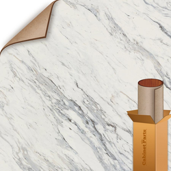 30% OFF Calcutta Marble Textured Gloss Finish 4 ft. x 8 ft. Peel/Stick Vertical Grade Laminate Sheet