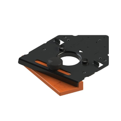 Blum Inserta Hinge Drilling Template for 3-Hole Tool-Free Installation, 1 x 35mm (1-3/8") and 2 x 8mm (5/16"), Drill Bits Not Included