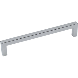 6-5/16 Inch Center to Center Kai Square Bar Pull, Polished Nickel