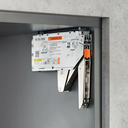  Aventos HK 150 to 450 Power Factor Top Hinged Lift, for 8-1/16 to 25-5/8 Inch Height Doors, Adjustable up to 107-Degrees with Cabinet Face, Requires Hardware Set and Covers 