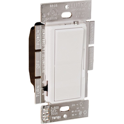 Lutron Stand Alone Diva Paddle Wall Dimmer Switch, Compact Florescent-LED (CL) 150 Watt, White