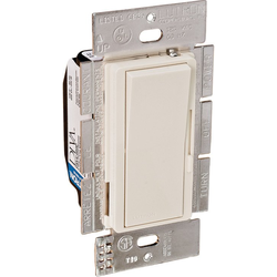 Final Sale, Lutron Stand Alone Diva Paddle Wall Dimmer Switch, Low Voltage (LV) 600 Watt 3 Way, Light Almond