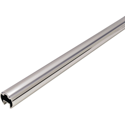 8 Feet Synergy Elite Loox Lighted Wardrobe Tube, With Semi-Round Milk Lens (No LED Strip), Chrome Polish