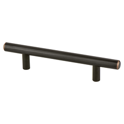 Berenson Tempo 3-3/4 Inch Center to Center Verona Bronze Cabinet Pull, Steel Bar Design for Transitional Style