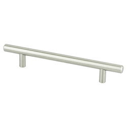 Berenson Tempo 5-1/16 Inch Center to Center Brushed Nickel Cabinet Pull, Steel Bar Design for Transitional Style