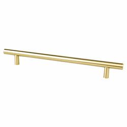 Berenson Tempo 7-9/16 Inch Center to Center Cabinet Pull, Modern Brushed Gold, Steel Material, Transitional Style, Perfect for Versatile Home Decor