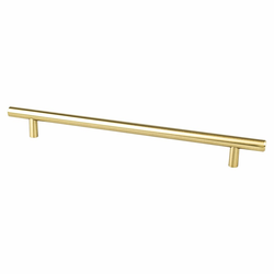 Berenson Tempo 8-13/16 Inch Center to Center Cabinet Pull, Modern Brushed Gold, Steel Material, Transitional Style, Perfect for Versatile Home Decor