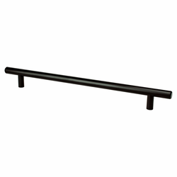 Berenson Tempo 8-13/16 Inch Center to Center Black Steel Cabinet Pull, Perfect for Transitional Style Homes
