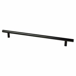 Berenson Tempo 10-1/16 Inch Center to Center Black Steel Cabinet Pull, Perfect for Transitional Style Homes
