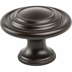 Berenson Advantage Two Traditional Style 33mm Diameter Oil Rubbed Bronze Light Knob with 11/16 Inch Base