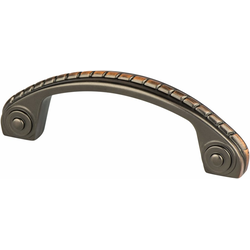 Berenson Advantage One Traditional 3-Inch Center to Center Oil Rubbed Bronze Roped Pull for Cabinets and Drawers