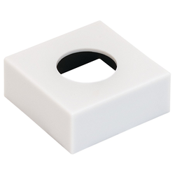Loox #2040 Square Surface Mounted Trim Ring, White